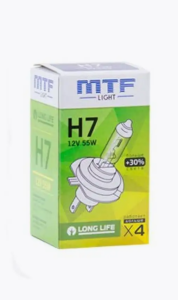 Лампа MTF Light 12-55 Вт. H7 Standard +30%, галогеновая (PX26d)